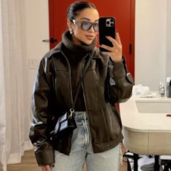 JCREW WOMENS VINTAGE 100% LEATHER JACKET COAT ZIP UP BLACK SIZE SMALL RETRO - Picture 1 of 8